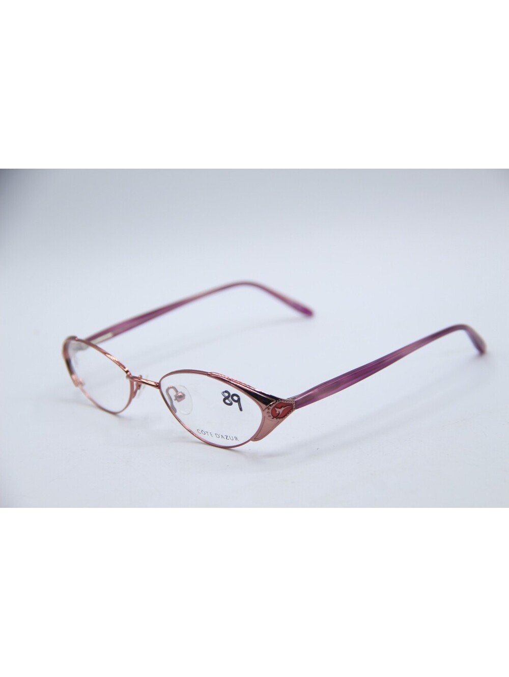 Cote Dazur Natasha C2 Peach Gold Purple Authentic Eyeglasses 50-18